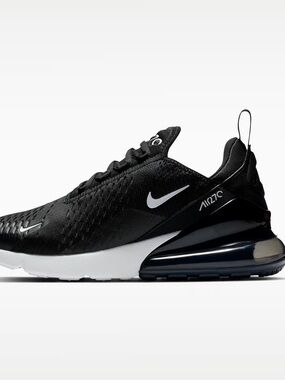 Nike Air Max 270 Black with White Accents Sneakers